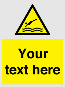 Custom Warning diving area